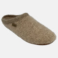 Haflinger Pantoffel Everest Classic in Beige aus reiner Schurwolle mit Gummisohle Seitenansicht