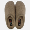 Haflinger Pantoffel Everest Classic in Beige aus reiner Schurwolle mit Gummisohle Vogelperspektive