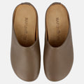 Haflinger Leder Slipper Basico in Beige (Beigemeliert Öko) aus Leder mit Gummisohle Vogelperspektive