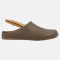 Haflinger Leder Slipper Basico in Beige (Beigemeliert Öko) aus Leder mit Gummisohle Seitenansicht