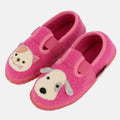 Haflinger Slipper Pets in Rosa (Bonbon) aus reiner Schurwolle mit Filzsohle Seitenansicht