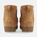 Haflinger Lammfellboots Aino in Braun (Chestnut) aus Lammfell mit Gummisohlen geeignet für drinnen und draußen Hinteransicht