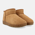 Haflinger Lammfellboots Elsa in Braun (Chestnut) aus Lammfell mit Gummisohlen geeignet für drinnen und draußen Seitenansicht