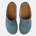 Haflinger Lederclog Malmö in Blau (Jeans) aus Leder mit weichem Fußbett perfekt für drinnen und draußen Vogelperspektive