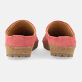 Haflinger Lederclog Malmö in Rosa (Begonia) aus Leder mit weichem Fußbett perfekt für drinnen und draußen Hinteransicht
