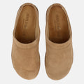Haflinger Lederclog Malmö in Beige aus Leder mit weichem Fußbett perfekt für drinnen und draußen Vogelperspektive