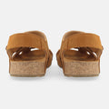 Haflinger Sandale Norma in Braun (Cognac) aus Leder mit Klettverschluss Hinteransicht