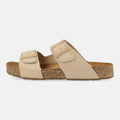 Haflinger Sandale Bonnie in Beige (Creme) aus Leder mit Korkfußbett und verstellbaren Schnallen Seitenansicht