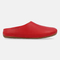 Haflinger Lederpantoffel Softino in Rot (Paprika) aus Leder mit Gummisohle Seitenansicht
