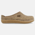 Haflinger Filzpantoffel Credo in Beige (Torf) aus FIlz mit Weichbettung Seitenansicht