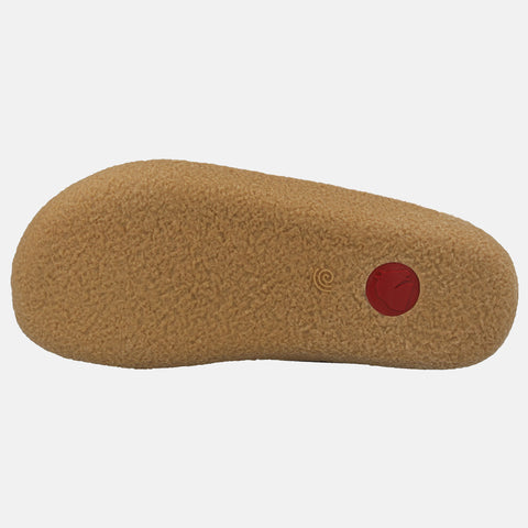 Haflinger Filzpantoffel Credo in Blau (Kapitän) aus FIlz mit Weichbettung Sohlenansicht