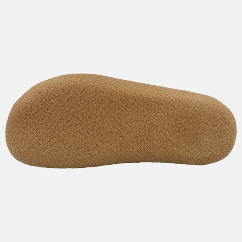 Haflinger Filzclog Visby in Braun (Erde) aus Filz mit thermoplastischer Gummisohle Sohlenansicht