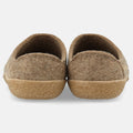 Haflinger Filzpantoffel Credo in Beige (Torf) aus FIlz mit Weichbettung Hinteransicht