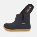 Haflinger Filzstiefel Emils Booty in Blau (Mittelblau) aus Filz mit Ledersohle Seitenansicht