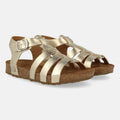 Haflinger Sandale Anni in Gold (Gold Paris) aus Leder mit Riemchen und Schnalle Seitenansicht