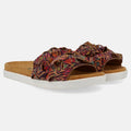 Haflinger Sandale Kreta in Bunt (Corkmulti Jungle) aus Leder mit stylischem Riemen Seitenansicht
