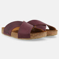 Haflinger Sandale Mio in Rot (Country Bordeaux) aus Leder mit Riemen Seitenansicht