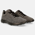 Haflinger Wool Sneaker Every Day in Grau (Anthrazit) aus Filz mit Schnürbändern und Gummisohle Seitenansicht