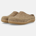 Haflinger Filzpantoffel Credo in Beige (Torf) aus FIlz mit Weichbettung Seitenansicht