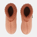 Haflinger Hüttenschuh Karl in Rose (Rose Antique) aus reiner Schurwolle mit Latex beschichteter Filzsohle Vogelperspektive
