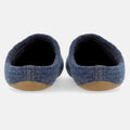 Haflinger Pantoffel Everest Classic in Blau (Jeans) aus reiner Schurwolle mit Gummisohle Hinteransicht