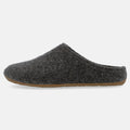 Haflinger Pantoffel Everest Classic in Grau (Anthrazit) aus reiner Schurwolle mit Gummisohle Seitenansicht