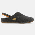 Haflinger Pantoffel Everest Classic in Grau (Anthrazit) aus reiner Schurwolle mit Gummisohle Seitenansicht