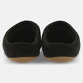 Haflinger Pantoffel Everest Classic in Schwarz aus reiner Schurwolle mit Gummisohle Hinteransicht