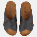 Haflinger Sandale Mio in Blau (Country Marine) aus Leder mit Riemen Vogelperspektive