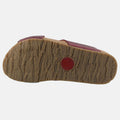 Haflinger Sandale Mio in Rot (Country Bordeaux) aus Leder mit Riemen Sohlenansicht