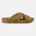 Haflinger Sandale Mio in Oliv (Country Oliv) aus Leder mit Riemen Seitenansicht