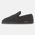 Haflinger Slipper Loafer in Grau (Graphit) aus Walkstoff mit Filzsohle Seitenansicht