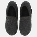 Haflinger Slipper Loafer in Grau (Graphit) aus Walkstoff mit Filzsohle Vogelperspektive