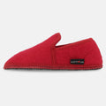 Haflinger Slipper Loafer in Rot (Ziegelrot) aus Walkstoff mit Filzsohle Seitenansicht
