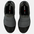 Haflinger Wool Sneaker Jump in Grau (Anthrazit) aus Filz mit elastischen Bändern und Gummisohle Vogelperspektive
