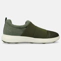 Haflinger Wool Sneaker Jump in Grün (Kiwi) aus Filz mit elastischen Bändern und Gummisohle Seitenansicht